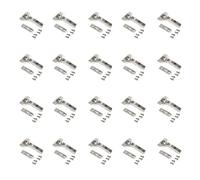 Charnière Lot de 20 charnières droites x91 avec fermeture douce, supplément droit à visser, hauteur 1, acier nickelé.