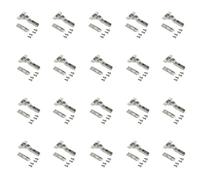 Charnière - Lot de 20 charnières super coude x91 avec fermeture douce, supplément droit à visser, hauteur 1, fabriquées en acier nickelé.