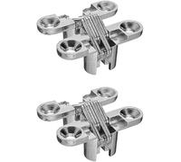 Charnière, métal, charnière de porte à roulement billes en acier, amovible, 2 charnières invisibles, croisée cachée, placard dissimulée, boîtes bois for meubles fenêtre pliants