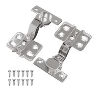 Charnière paumelle en fer nickelé 85 x 52,5 x 9,5 mm 2 pcs pour porte meuble placard armoire cuisine salle bain fixation montage pliable invisible