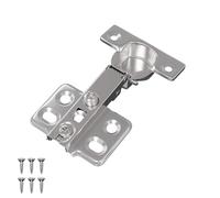 Charnière paumelle nickelée en fer 85 x 52,5 x 9,5 mm 257 pcs pour portes meubles armoires cuisine salle de bain avec fixation pivot pliable invisible