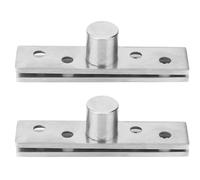 Charnière Pivotante 360 Degrés, Charnière De Porte Rotative En Acier Inoxydable 75mm, Pivot Excentrique - Résistante À La Corrosion, Installation Sécurisée, Pour Portes Tournante (Axe central)