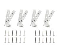 Charnière pivotante de 2,7 mm for porte, lot de 4 charnières en acier inoxydable for portes de placard, portes vitrées, portes cachées, portes pivotantes en alliage de bois, avec vis