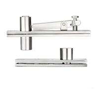 Charnière pivotante dissimulée en acier inoxydable pour installations de porte en bois avec rotation complète à 180 degrés et stabilité de charge (droite + loquet à perles)