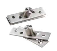 Charnière pivotante en acier inoxydable, 2 pièces, charnières rotatives à 360 degrés dissimulant l'arbre vers le haut et bas, emplacement robuste for meubles