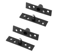 Charnière pivotante en acier inoxydable, axes centraux et décalés, charnière rotative à 360 degrés, dissimulation de porte, axe haut/bas for portes(Black)