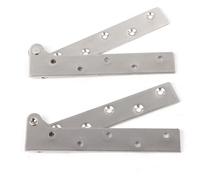 Charnière Pivotante en Acier Inoxydable, Charnière Cachée à Rotation de 180 Degrés Silencieuse 15 x 5 cm 2pcs pour Porte, Armoire et Meuble Moderne