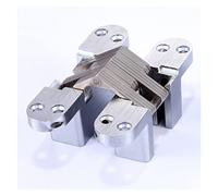 Charnière pivotante en acier inoxydable, charnières cachées 30 kg 19 x 95 mm, croix dissimulée intégrée, charnière de porte pliante à chargement lourd, ensemble de charnières for quincaillerie de meub