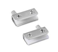 Charnière pivotante en verre, axe de Rotation, acier inoxydable, for porte d'armoire à vin, charnières rotatives, pince, arbre caché, 2 pièces