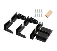 Charnière pivotante en verre sans perçage pour porte double de 0,5 à 0,8 cm (noir)