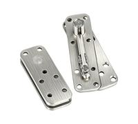 Charnière pivotante invisible en acier inoxydable résistant - Support rotatif à 360° - Charnière supérieure et inférieure pour porte en bois épais - Porte cachée robuste