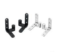 Charnière pivotante invisible en acier inoxydable, solution parfaite pour les portes en bois robustes (noir 5 mm)