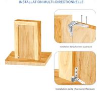 Charnière Pivotante Pour Porte - 2 Charnières Pivotantes pour Porte Dissimulée,Rotation 270 Degrés Acier Inoxydable Montant Pivotant,Pour Maison Magasin Placard Armoire