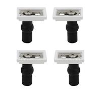 Charnière plastique abattant wc pour fixation lunette de toilette avec vis d'expansion et amortisseur pièces détachées kit boulon ecrou frein de charnières universel design (Boulons 41x47 4pcs)
