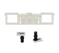 Charnière plastique abattant wc pour fixation lunette de toilette avec vis d'expansion et amortisseur pièces détachées kit boulon ecrou frein de charnières universel (planche 207mm avec Boulons 2pcs)