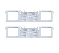 Charnière plastique abattant wc pour fixation lunette de toilette avec vis d'expansion et amortisseur pièces détachées kit boulon ecrou frein de charnières universel design (2pc planche 206mm)