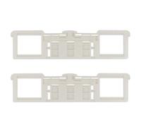 Charnière plastique abattant wc pour fixation lunette de toilette avec vis d'expansion et amortisseur pièces détachées kit boulon ecrou frein de charnières universel design (2pc planche 207mm)