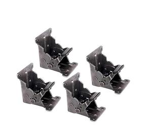 Charnière pliable à usage intensif, Supports de pieds de Table pliants autobloquants à 90 degrés, multicolores, 50x63x68mm, 4 paquets(Black)