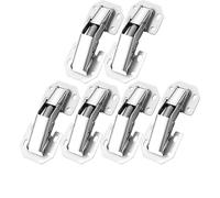 Charnière pliante à verrouillage Lot de 16 à 2 charnières d'armoire réglables, plaques montage for portes avec ou sans cadre, fermeture douce 90 degrés, quincaillerie for meubles(6PCS)