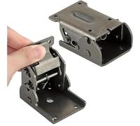 Charnière pliante à verrouillage Support pliable robuste avec charnières autobloquantes à 90 degrés for pieds et rebords de table, 330 livres par pièce(Black-2PCS)