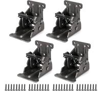 CharnièRe Pliante Autobloquante Lot de 2, 4, 6 ou 8 charnières pliantes à verrouillage automatique for meubles, armoires, tables, supports réparation, usage domestique(Silver 2 Pieces)