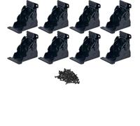 CharnièRe Pliante Autobloquante Lot de 8 supports pieds table pliants à 90 degrés, support d'extension verrouillable, robustes, pliables et autobloquants(Black)