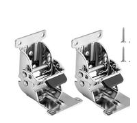 Charnière pliante verrouillable Lot de 2 charnières for pieds meubles, table, pliantes multi-angles, épaisses, for porte battante, verrouillage automatique à 90 degrés, accessoires(2Pcs Silver)
