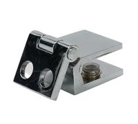 Charnière Porte Douche Charnières de porte en verre Charnière douche Simple Double côtés Pièces quincaillerie serrage sans trou(Silver 0 Degree)