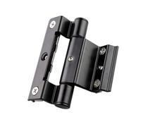 Charniere Porte Placard Charnière de fenêtre en PVC en alliage d'aluminium à battants de 90 mm, charnières pliantes à battants noires cachées(Black)