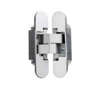 Charniere Porte Placard Charnières cachées for meubles, charnière de porte croisée pliante Invisible en acier inoxydable en alliage de Zinc, quincaillerie de porte, accessoires de fenêtre(Silver)