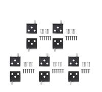 Charniere Porte Placard Charnières dissimulées invisibles, Pivot de porte haut et bas for panneau en bois, Support d'affichage placard, 10/2 pièces(10PCS-Black)