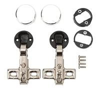 Charnière Porte Placard Invisible, Mini Charnière en Acier 26mm pour Porte en Verre 2pcs - Durabilité Renforcée, Installation Facile, Pour Meuble de Cuisine et Armoire (Couverture complète)