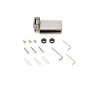 Charnière pour porte en verre avec garniture en acier inoxydable, charnière horizontale avec embout de 34mm, pour porte de 8-12mm, acier inoxydable
