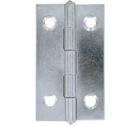 Charnière rectangulaire - VYNEX - 80x45 mm - Acier - Lot de 2 pièces - Pose à visser