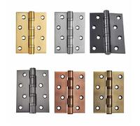 Charnière silencieuse en acier inoxydable for porte de chambre, roulements de 4 pouces, charnières de 3 mm d'épaisseur, portes lourdes, quincaillerie de meubles à forte capacité de charge(Black)