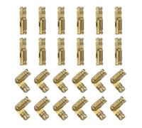 Charnière SOURCING MAP 40Pcs 4x15mm Invisible Laiton Barillet Laiton Dissimulé Pliable Support Cylindrique Petit pour Boîte à