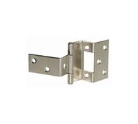 Charnière universelle contre coudées - Décor : Nickelé - Hauteur : 55 mm - Matériau : Acier - ITAR