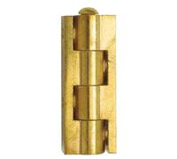 Charnière universelle en applique pour meuble hauteur 40mm diamètre nœud 10mm laiton poli - CUB040S10