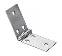 Charnière universelle inox pour meuble, L.30 x l.80 mm