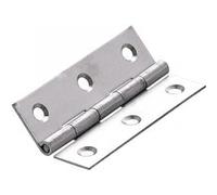 Charnière universelle inox pour meuble, L.80 x l.45 mm