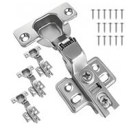 Charnières à fermeture douce 35 mm - lot 4 pièces + 16 vis, Charnières invisibles amorties, charnière 110 degrés, charnières inox 304 pour placards et meubles de cuisine