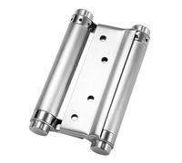 Charnières à ressort à double action pour porte battante commerciale, finition en acier inoxydable brossé, rotation lisse, charnières à fermeture automatique