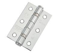 Charnières à roulement à billes pour porte coupe-feu classe 7 en chrome poli Eclipse 76 x 51mm - lot de 20
