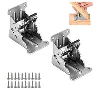 Charnières Autobloquantes 2 Pièces Pied Table Rabattable Charnières Invisibles Verrouillage ExtensionTable Charniere Porte Placard pour Table de Travail Table Chaise