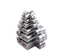 Charnières cachées en acier inoxydable 304, 2 pièces, sept tailles, charnière de porte pliante invisible dissimulée for quincaillerie meubles cuisine(19x95mm)