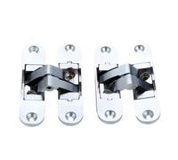 Charnières cachées en alliage de Zinc, raccords meubles 23X95mm, charnière porte pliante Invisible dissimulée, quincaillerie à vis, 2 pièces