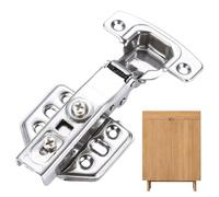 Charnières cachées pour meubles de cuisine - Acier inoxydable avec fermeture douce Kit de rechange - Charnières amorties pour armoires de cuisine, chambre, salle de bain, salle à manger, garage, cave,