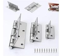 Charnières, Charnières de porte d'armoire à ressort à fermeture automatique en acier inoxydable 2/3/4 po, paquet de 6/10 pièces(4inch 100x62x1.3mm,10pcs)