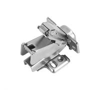 Charnières d'armoire à fermeture amortie à 180 degrés - Distance des trous de 48 mm - Charnières cachées dissimulées 3D réglables à fermeture automatique pour armoire d'angle de cuisine, cadre frontal