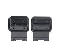 Charnières d'armoire argent/noir, 2 pièces, portes de Flight Case, boîtes à outils, casiers, Support charnière, raccord valise, accessoires boîte Air 6 trous(Black 2pcs)